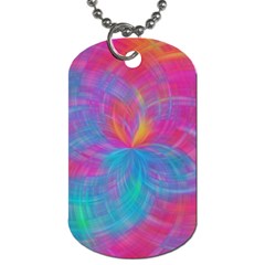 Abstract Fantastic Ractal Gradient Dog Tag (one Side) by Ket1n9