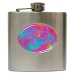 Abstract Fantastic Ractal Gradient Hip Flask (6 oz) Front