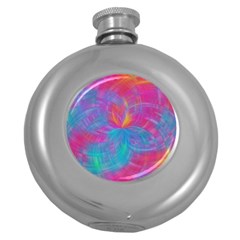 Abstract Fantastic Ractal Gradient Round Hip Flask (5 Oz) by Ket1n9