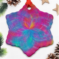 Abstract Fantastic Ractal Gradient Snowflake Ornament (two Sides) by Ket1n9