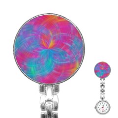 Abstract Fantastic Ractal Gradient Stainless Steel Nurses Watch by Ket1n9