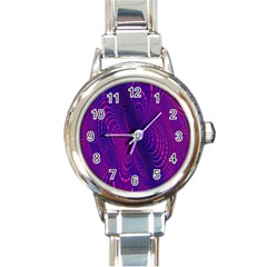 Abstract Fantastic Fractal Gradient Round Italian Charm Watch by Ket1n9