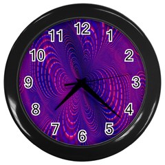 Abstract Fantastic Fractal Gradient Wall Clock (black) by Ket1n9