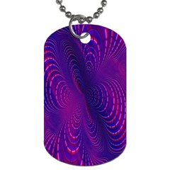 Abstract Fantastic Fractal Gradient Dog Tag (one Side) by Ket1n9