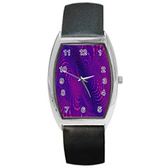 Abstract Fantastic Fractal Gradient Barrel Style Metal Watch by Ket1n9