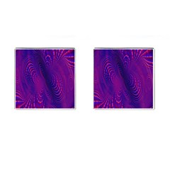 Abstract Fantastic Fractal Gradient Cufflinks (square) by Ket1n9