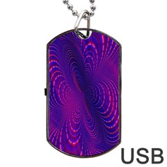 Abstract Fantastic Fractal Gradient Dog Tag Usb Flash (two Sides) by Ket1n9