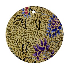 Traditional Art Batik Pattern Round Ornament (two Sides) by Ket1n9