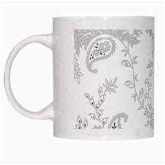 Traditional Art Batik Flower Pattern White Mug by Ket1n9