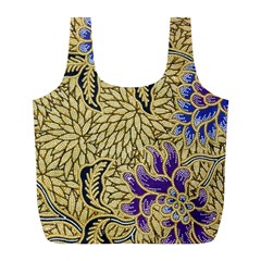 Traditional Art Batik Pattern Full Print Recycle Bag (l) by Ket1n9