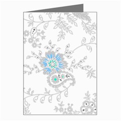 Traditional Art Batik Flower Pattern Greeting Card