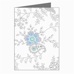 Traditional Art Batik Flower Pattern Greeting Cards (pkg Of 8) by Ket1n9