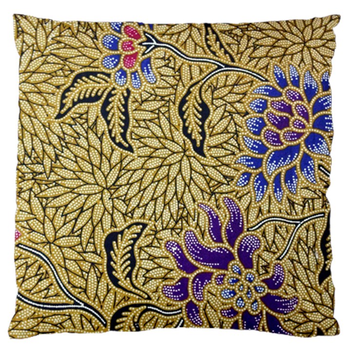 Traditional Art Batik Pattern Standard Premium Plush Fleece Cushion Case (Two Sides)