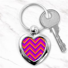 Chevron Key Chain (heart) by Ket1n9