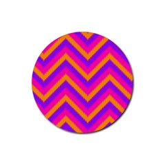 Chevron Rubber Round Coaster (4 Pack) by Ket1n9