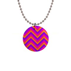 Chevron 1  Button Necklace by Ket1n9