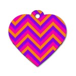 Chevron Dog Tag Heart (Two Sides) Front