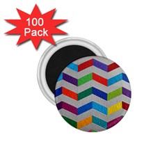 Charming Chevrons Quilt 1 75  Magnets (100 Pack)  by Ket1n9