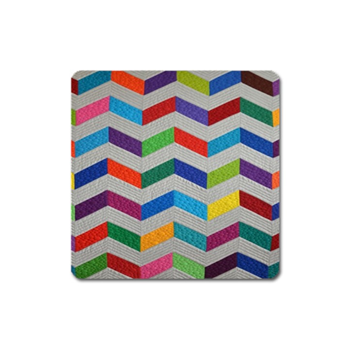 Charming Chevrons Quilt Square Magnet