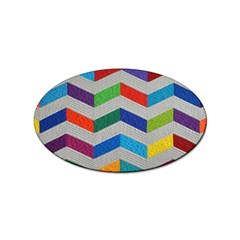 Charming Chevrons Quilt Sticker Oval (100 Pack)