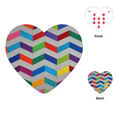 Charming Chevrons Quilt Playing Cards Single Design (heart) by Ket1n9