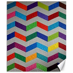 Charming Chevrons Quilt Canvas 8  X 10  by Ket1n9