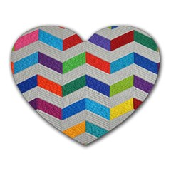 Charming Chevrons Quilt Heart Mousepad by Ket1n9