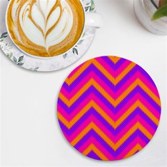 Chevron Uv Print Round Tile Coaster by Ket1n9