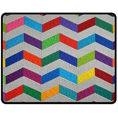 Charming Chevrons Quilt Two Sides Fleece Blanket (medium) by Ket1n9