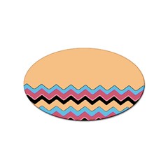 Chevrons Patterns Colorful Stripes Sticker (oval) by Ket1n9