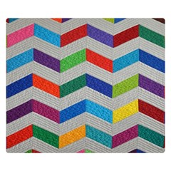 Charming Chevrons Quilt Two Sides Premium Plush Fleece Blanket (small) by Ket1n9