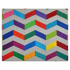 Charming Chevrons Quilt Two Sides Premium Plush Fleece Blanket (medium) by Ket1n9