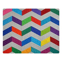 Charming Chevrons Quilt Two Sides Premium Plush Fleece Blanket (large) by Ket1n9