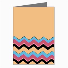 Chevrons Patterns Colorful Stripes Greeting Card by Ket1n9