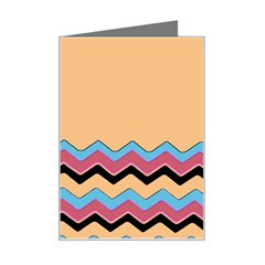 Chevrons Patterns Colorful Stripes Mini Greeting Card by Ket1n9