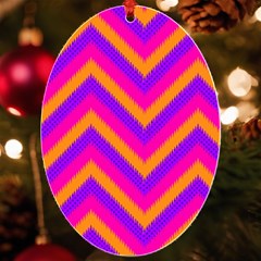 Chevron Uv Print Acrylic Ornament Oval