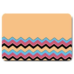 Chevrons Patterns Colorful Stripes Large Doormat by Ket1n9