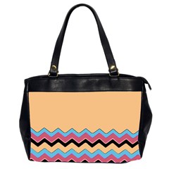 Chevrons Patterns Colorful Stripes Oversize Office Handbag (2 Sides) by Ket1n9