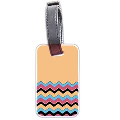 Chevrons Patterns Colorful Stripes Luggage Tag (two Sides) by Ket1n9