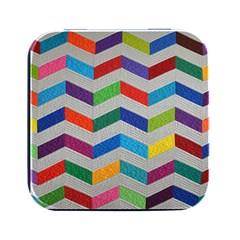 Charming Chevrons Quilt Square Metal Box (black) by Ket1n9