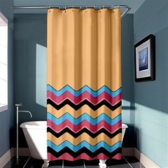 Chevrons Patterns Colorful Stripes Shower Curtain 36  X 72  (stall)  by Ket1n9