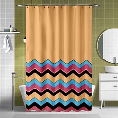 Chevrons Patterns Colorful Stripes Shower Curtain 48  X 72  (small)  by Ket1n9