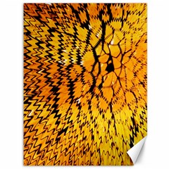 Yellow Chevron Zigzag Pattern Canvas 36  X 48  by Ket1n9