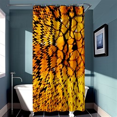 Yellow Chevron Zigzag Pattern Shower Curtain 36  X 72  (stall)  by Ket1n9