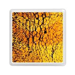 Yellow Chevron Zigzag Pattern Memory Card Reader (square) by Ket1n9