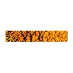 Yellow Chevron Zigzag Pattern Premium Plush Fleece Scarf (Mini) Front