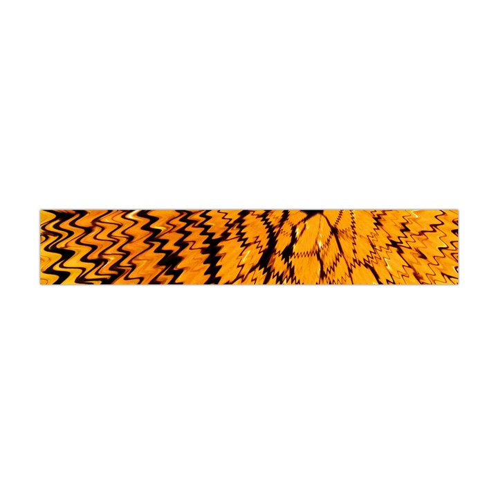 Yellow Chevron Zigzag Pattern Premium Plush Fleece Scarf (Mini)