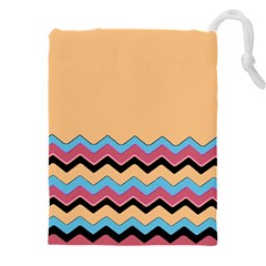 Chevrons Patterns Colorful Stripes Drawstring Pouch (4xl) by Ket1n9