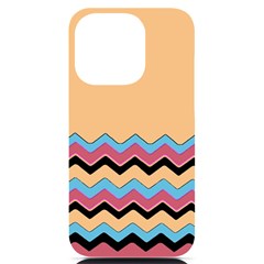 Chevrons Patterns Colorful Stripes Iphone 14 Pro Black Uv Print Case by Ket1n9