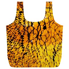 Yellow Chevron Zigzag Pattern Full Print Recycle Bag (xxl) by Ket1n9